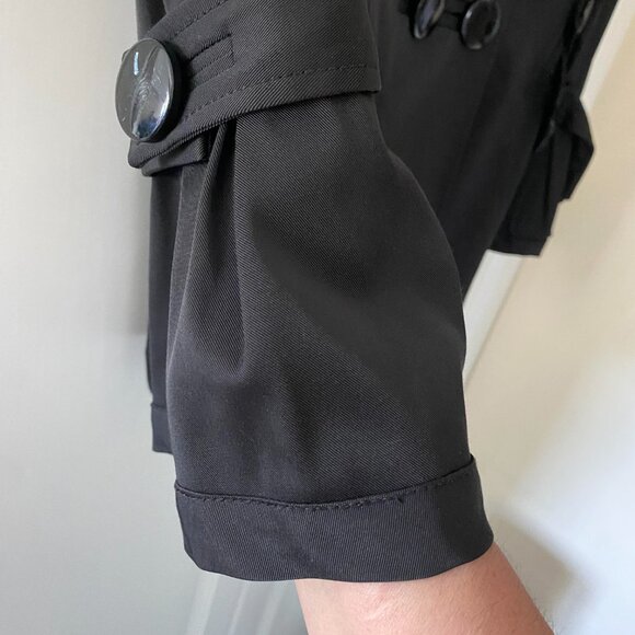 INC International Concepts Black mid-weight pea coat style - Picture 3 of 5